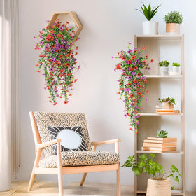 INQCMY hanging daisy flower bundle adds year-round color.
