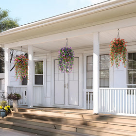INQCMY lifelike artificial daisy set, perfect for porch or garden decor.