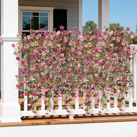 INQCMY maintenance-free faux flowers bundle for carefree outdoor styling.