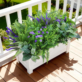 INQCMY outdoor artificial plants 12 bundles with mixed types for lush year-round greenery
