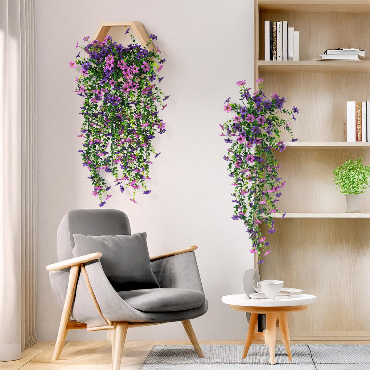 INQCMY daisies with eucalyptus foliage, silk texture, ideal for balcony planters.