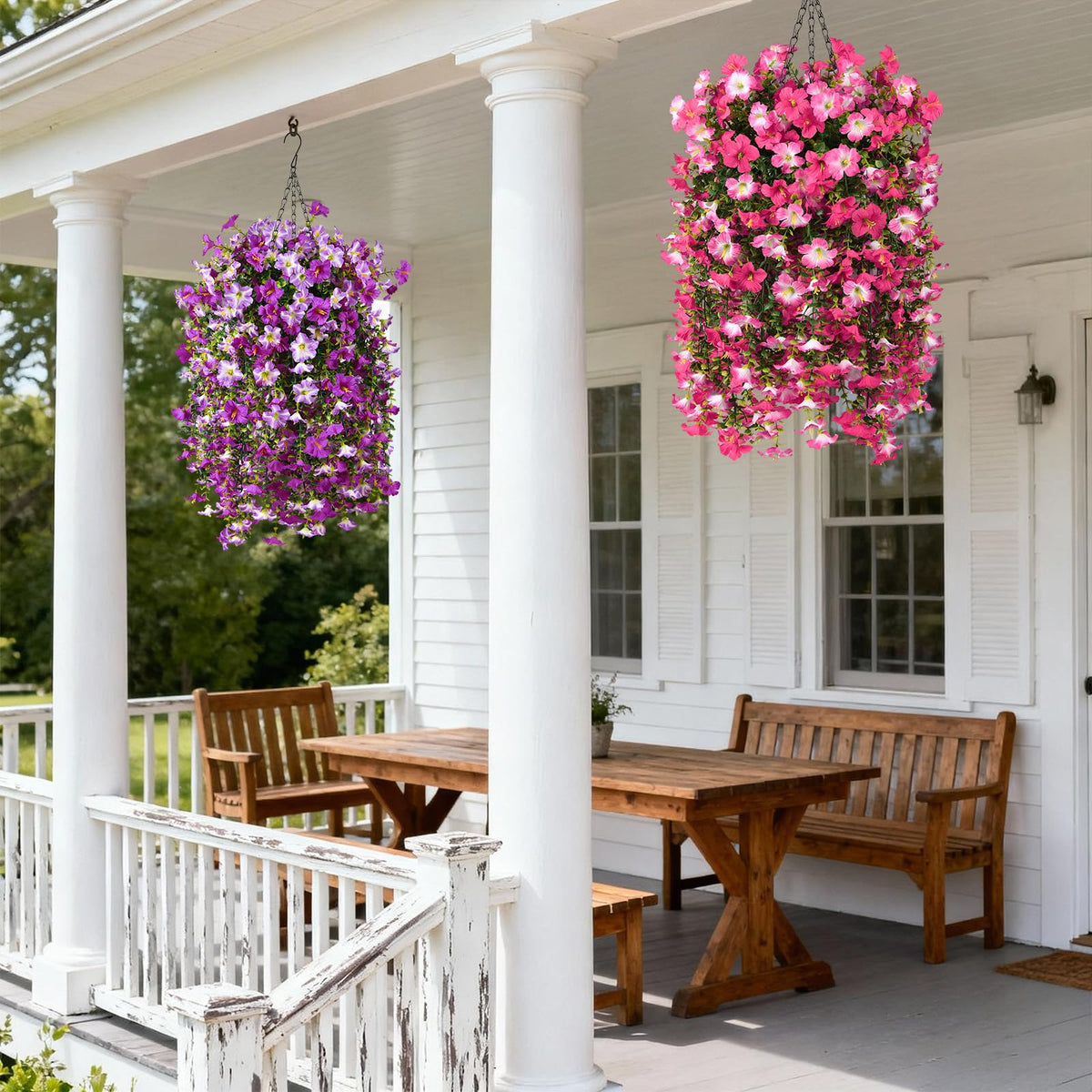 INQCMY outdoor decoration blooms for yard and balcony, low maintenance.