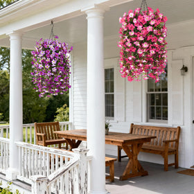 INQCMY outdoor decoration blooms for yard and balcony, low maintenance.
