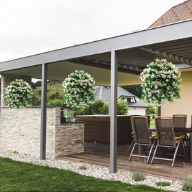 INQCMY outdoor patio decoration displayed on a balcony for year-round charm.