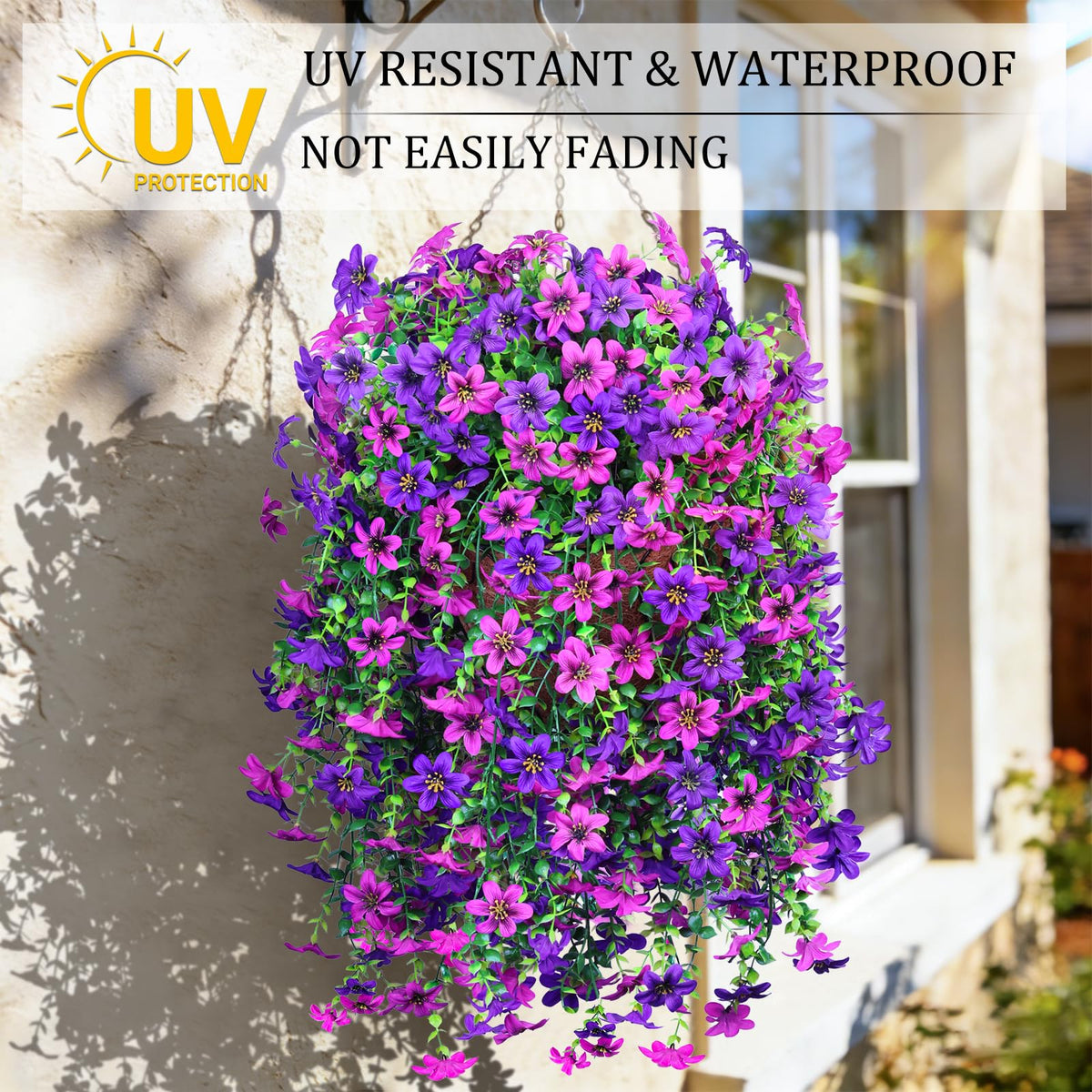 INQCMY outdoor porch decor hanging basket ready to elevate exteriors.