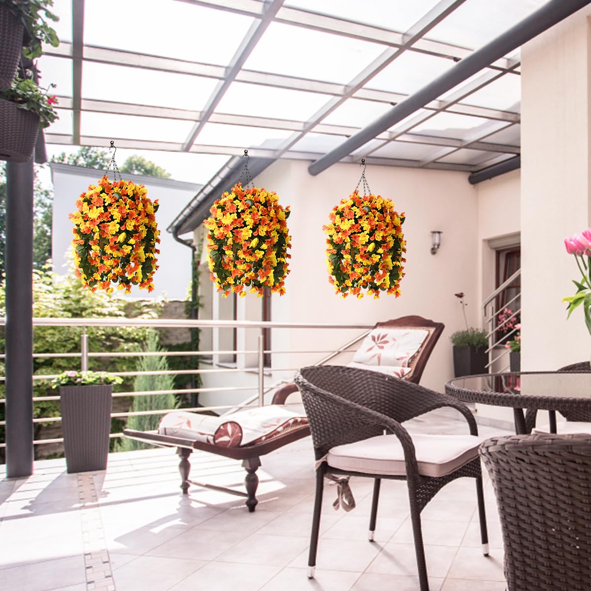 INQCMY UV-resistant begonia flowers keep color vibrant in sunlit patios.