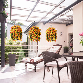 INQCMY UV-resistant begonia flowers keep color vibrant in sunlit patios.