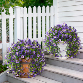 INQCMY patio porch decor hanging flowers for stylish outdoor spaces.