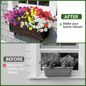 INQCMY planters and garden decor ideal for porch, balcony, and yard.