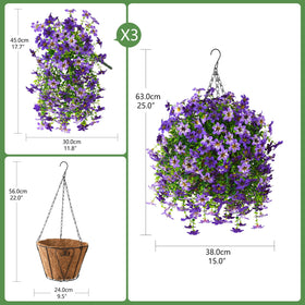 INQCMY decorative hanging bouquet adds instant color to patios.