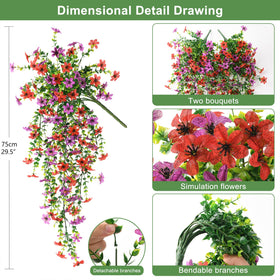 INQCMY silk daisy with eucalyptus for outdoor planters and walls.