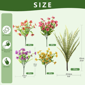 INQCMY silk and plastic blooms look lifelike without watering.
