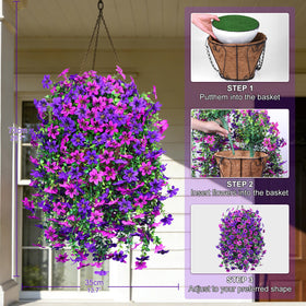 INQCMY silk violet branches mimic real blooms for elegant styling.