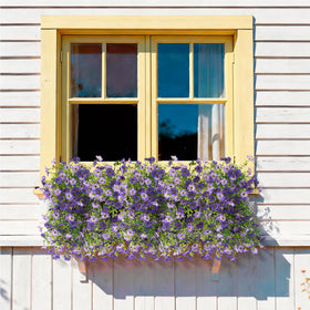 INQCMY spring-summer artificial plants for outdoor use on patios and gardens.