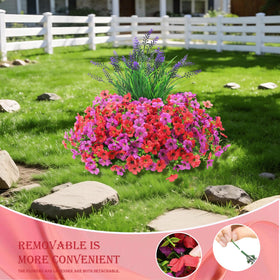 INQCMY UV-resistant artificial flowers stay vibrant on patios