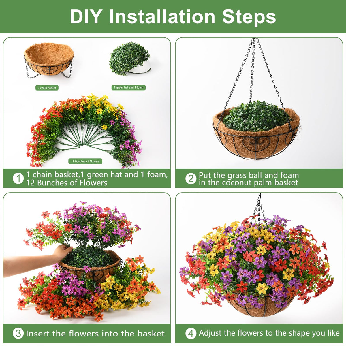 INQCMY UV-resistant material provides waterproof, fade-resistant blooms