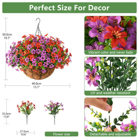 INQCMY UV-resistant outdoor flowers resist fading in all weather.