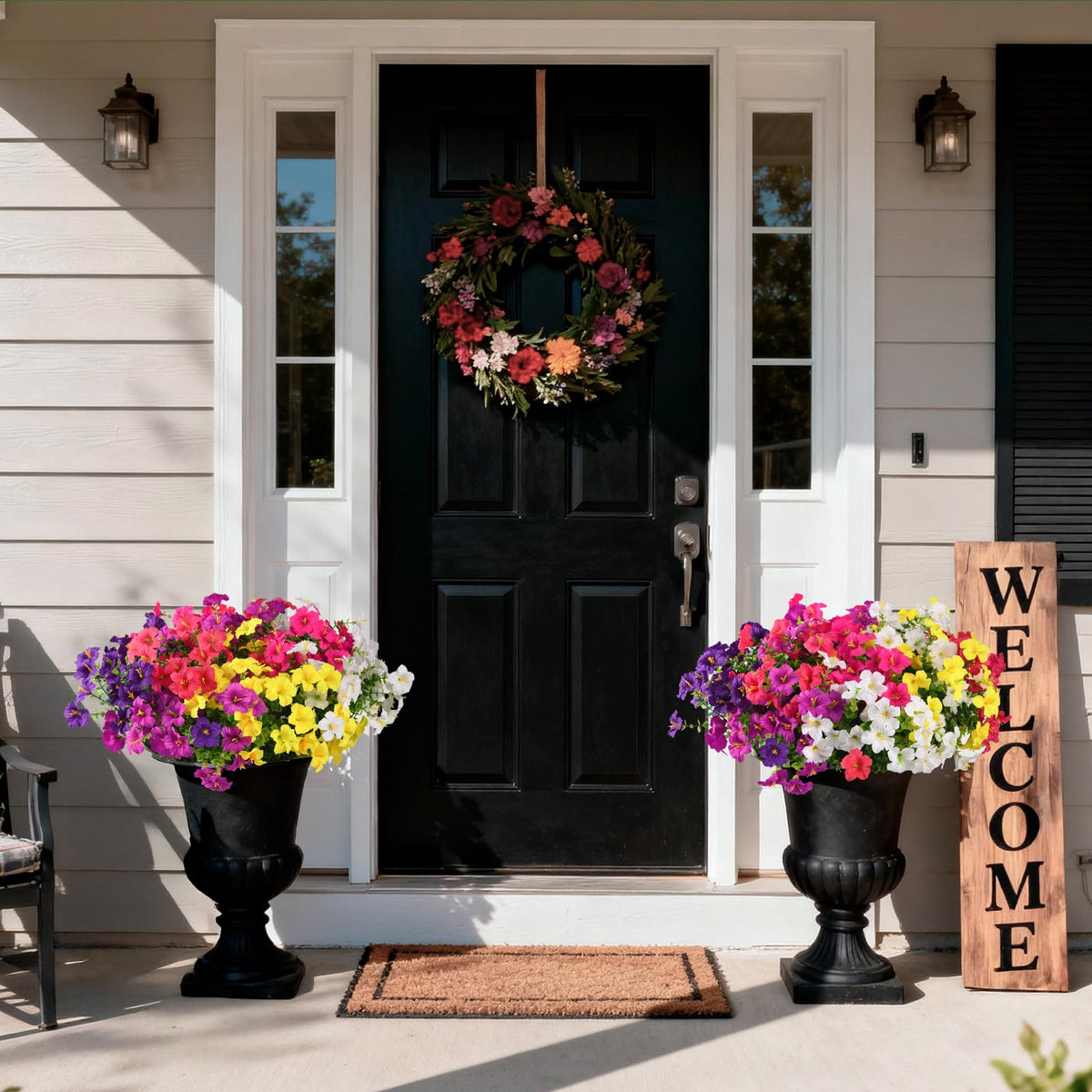 INQCMY UV-resistant outdoor blooms resist fading in sunlit porches and patios.