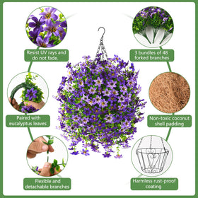 INQCMY UV-resistant outdoor flowers endure sun and weather for lasting color.