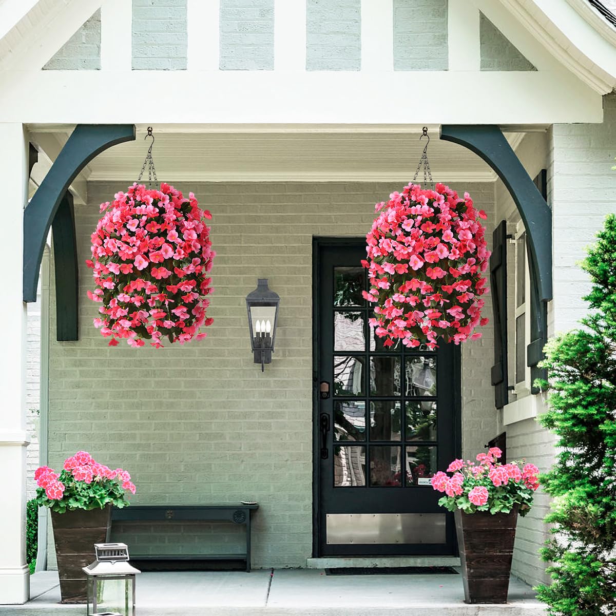 INQCMY UV-resistant silk begonia stays vivid in sun and weather