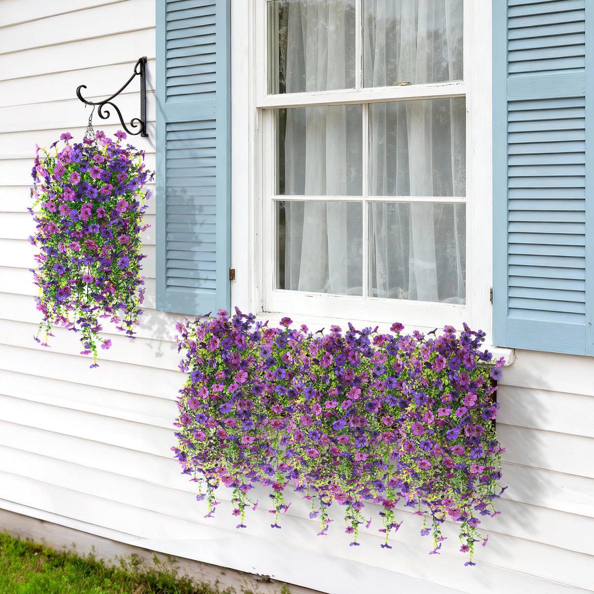 INQCMY UV-resistant silk flowers stay vivid in sun and rain