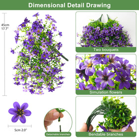 INQCMY UV-resistant silk flowers for porch displays, sun fade-free
