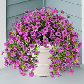 INQCMY weatherproof faux flowers ready for all-weather outdoors
