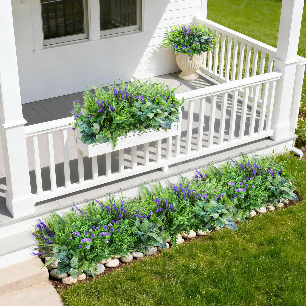 Durable weatherproof design resists fading and exposure through seasons