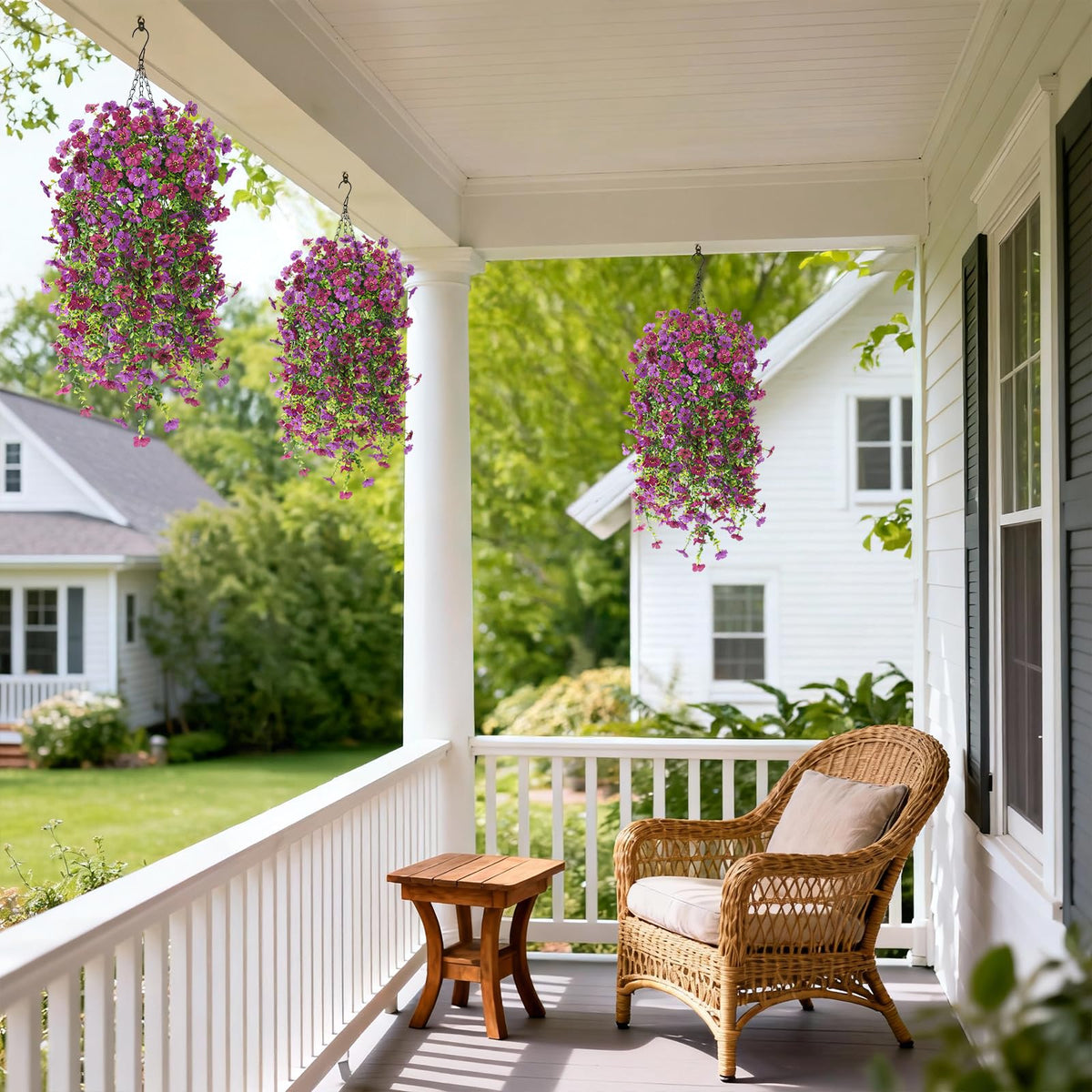 INQCMY weatherproof hanging display for patios and porches all year.