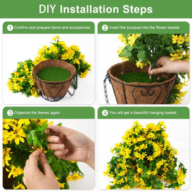 INQCMY weatherproof flowers require no watering.