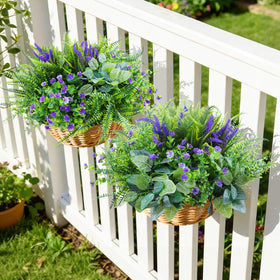 Zero maintenance décor suitable for porches, patios, gardens, balconies, and events