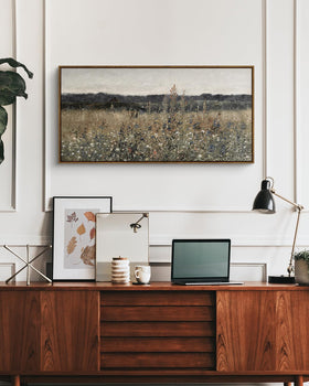 InSimSea Country Farmhouse Wall Art creates a rustic focal point.