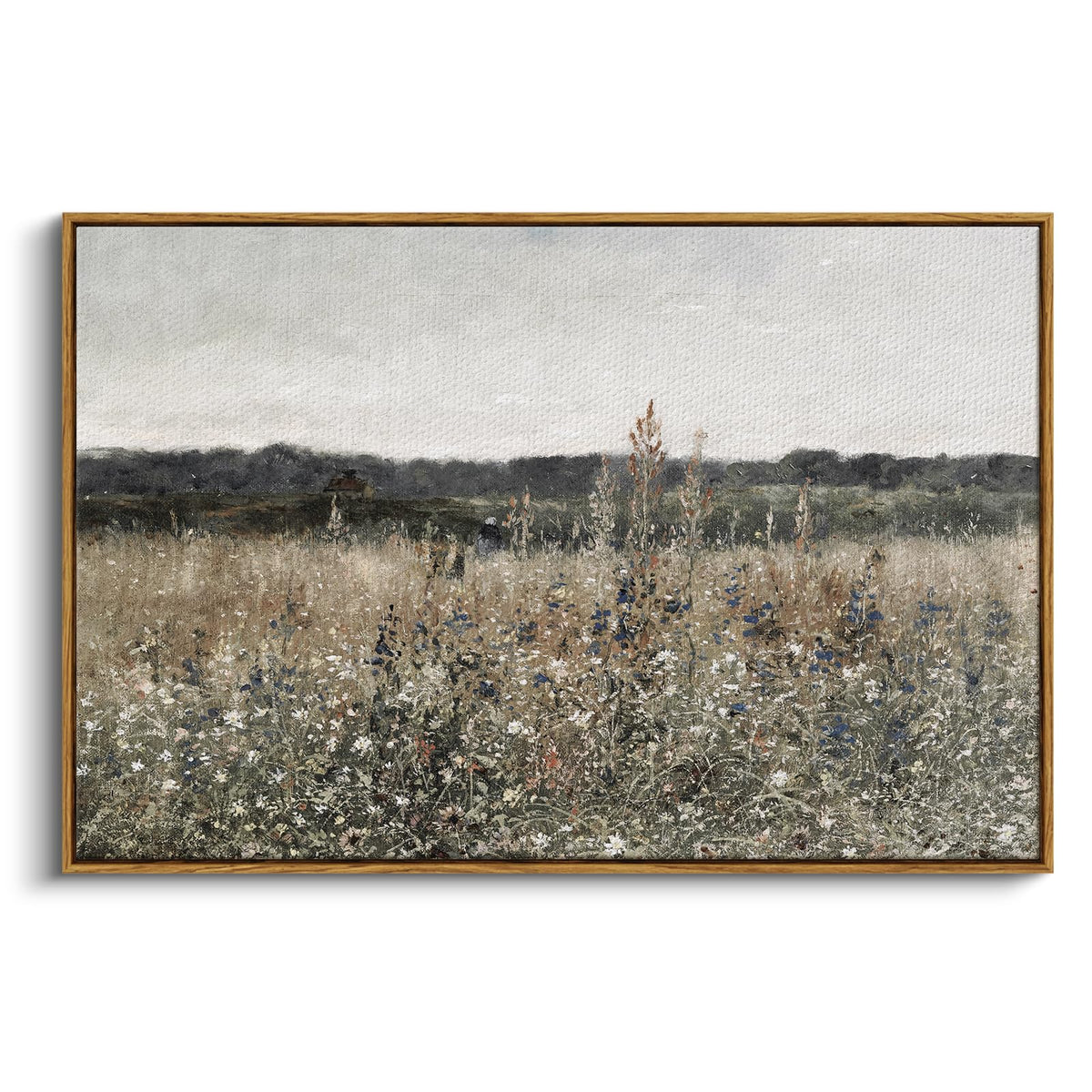 InSimSea framed canvas meadow flowers wall art adds vibrant focal point to living room