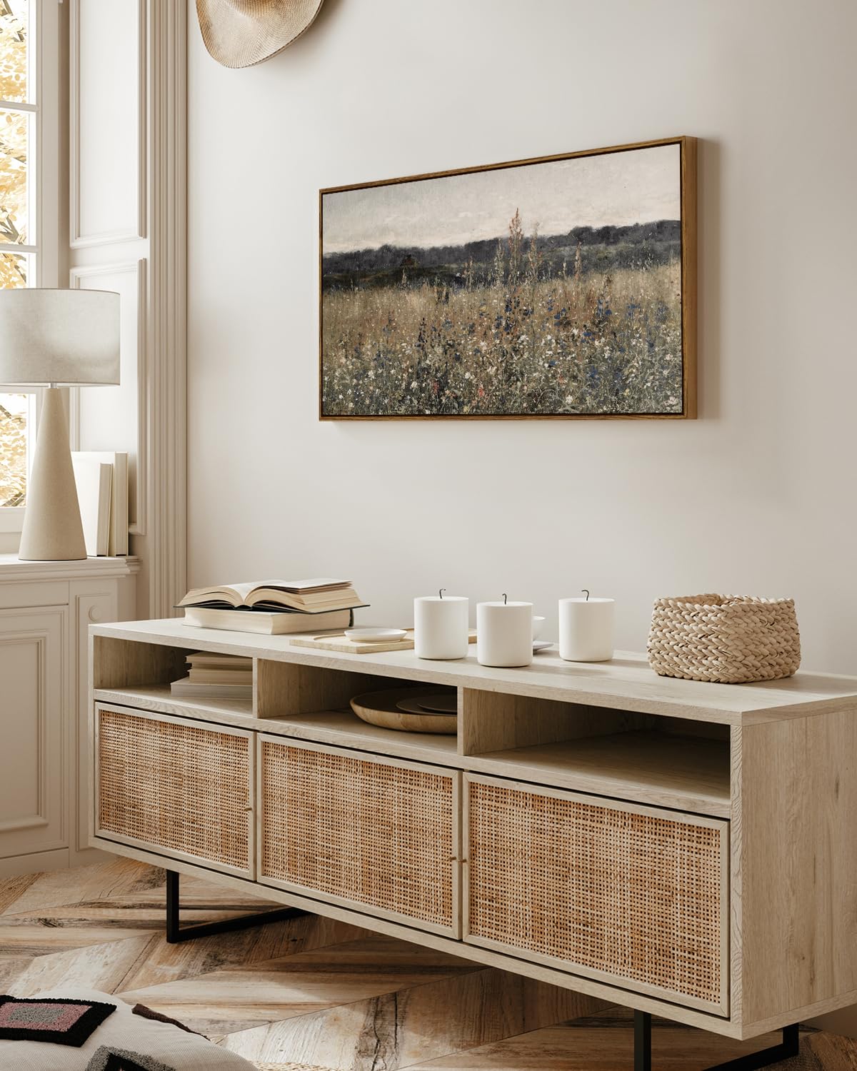 InSimSea Retro Scenery Long Canvas suits above beds or sofas.