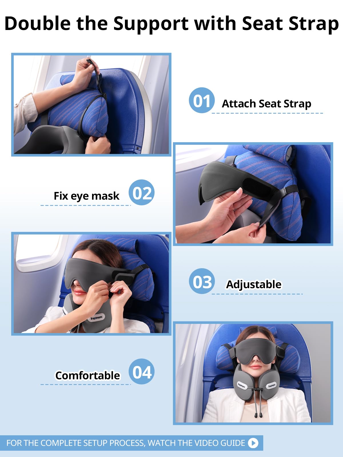 Compact size fits a wide range of necks for versatile travel use.