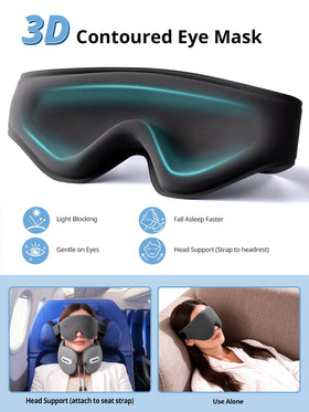 Ice-silk fabric keeps the pillow cool and breathable during long journeys.