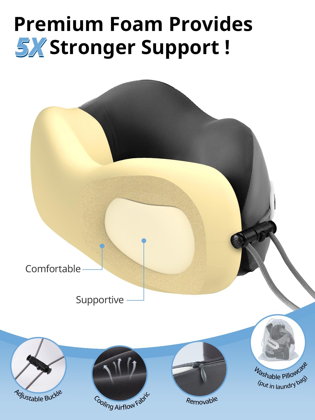Works on seats without headrests for consistent neck relief anywhere you travel.