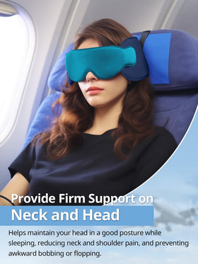 Inspireyes travel pillow providing 360° head support for stable sleep