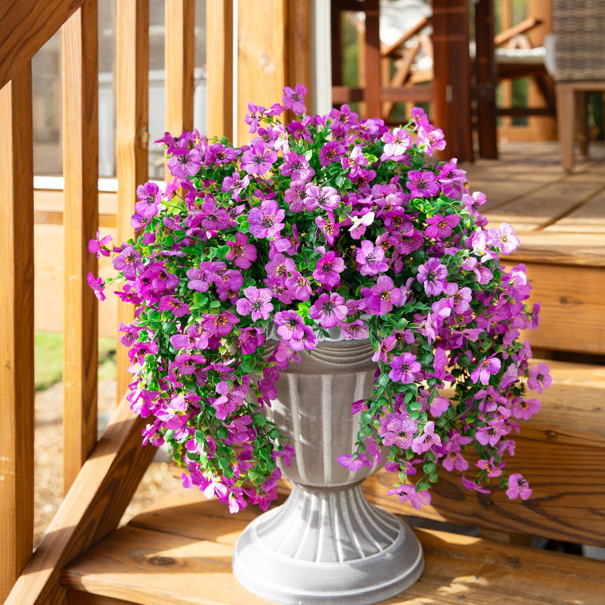 INSPRING 2-pack hanging bouquets for flexible outdoor styling.