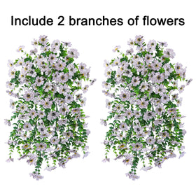 INSPRING artificial daisy trailing vines used as porch decor