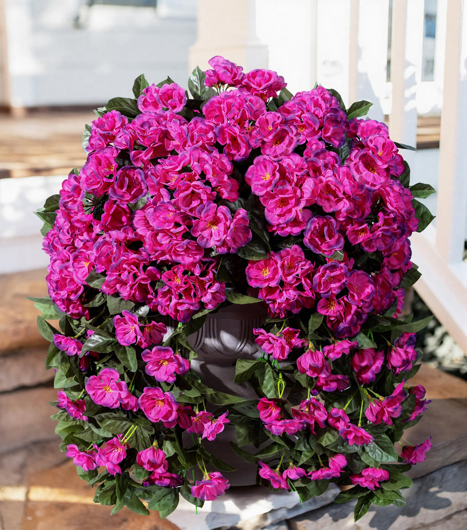 INSPRING artificial geraniums hanging flowers for outdoor decor
