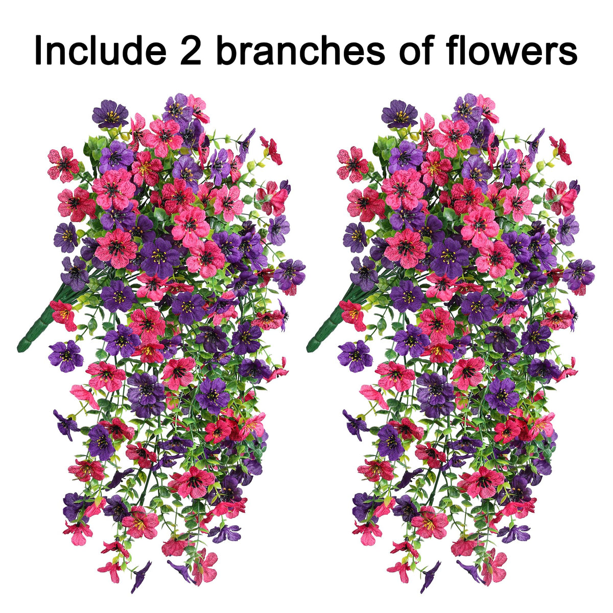 INSPRING faux daisies with eucalyptus trailing vines for balcony and porch decor.