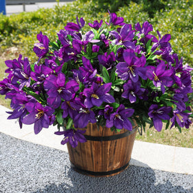 INSPRING azalea outdoor bundle dark purple close-up for UV-resistant, weather-ready porch decor.