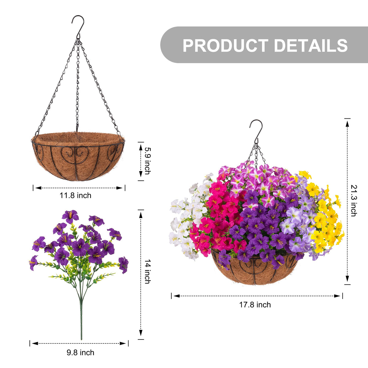 INSPRING chain height of 13.78 inches supports versatile mounting.