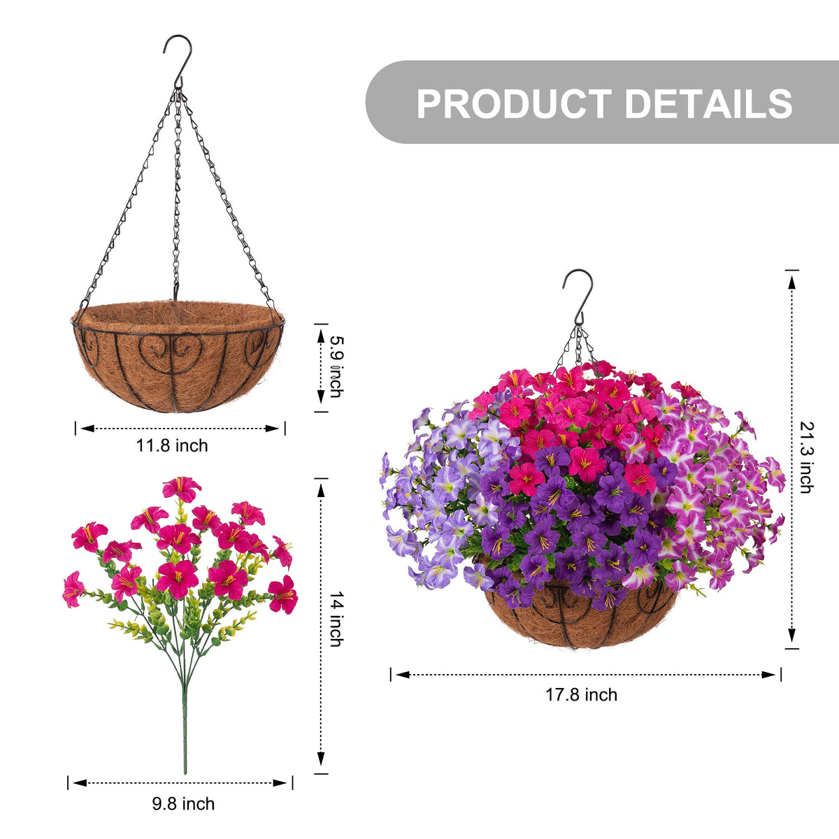 INSPRING bendable stems allow quick shaping of the arrangement.