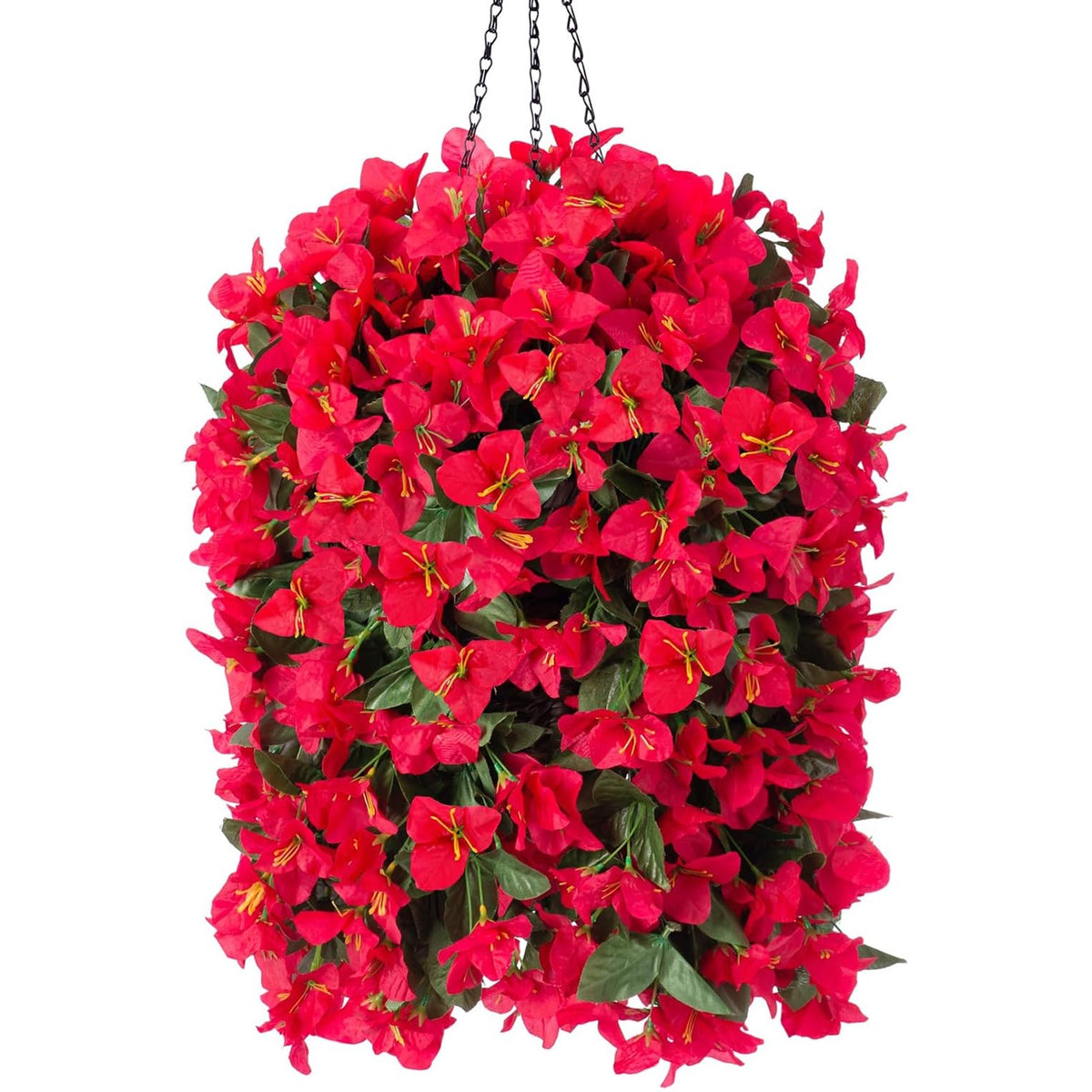 INSPRING bougainvillea basket hanging outdoors, UV-resistant for vivid curb appeal