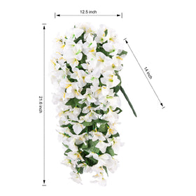 INSPRING Realistic silk-like bougainvillea leaves for outdoor decor.