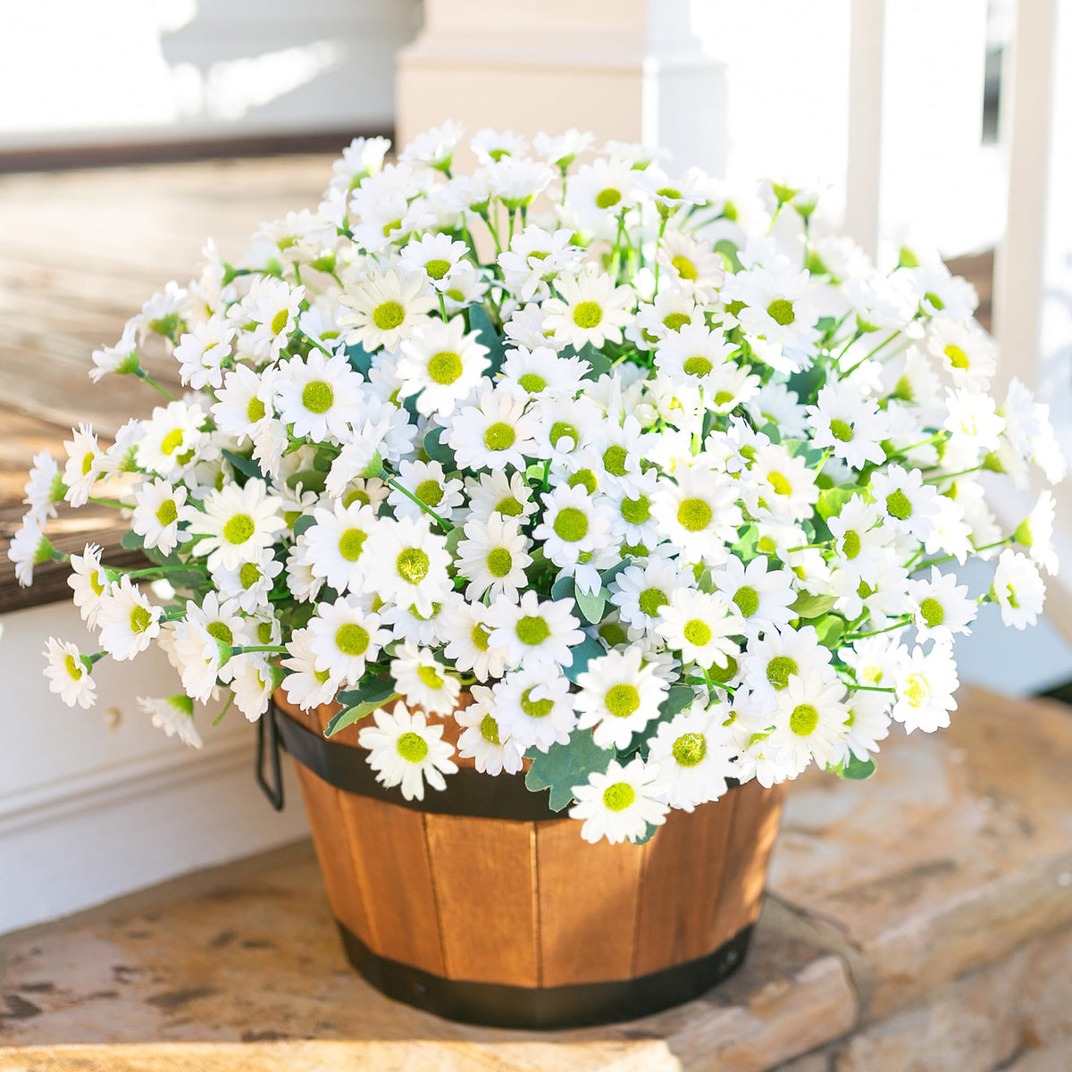 INSPRING daisy outdoor bundle white for porch decor with year-round color.