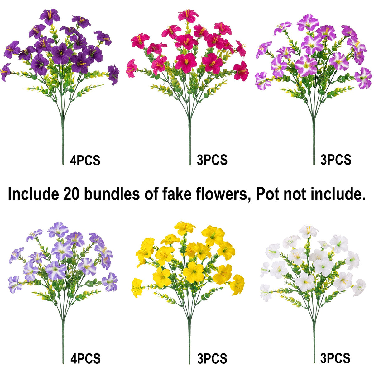 INSPRING durable fake flowers withstand rain and wind in any weather.