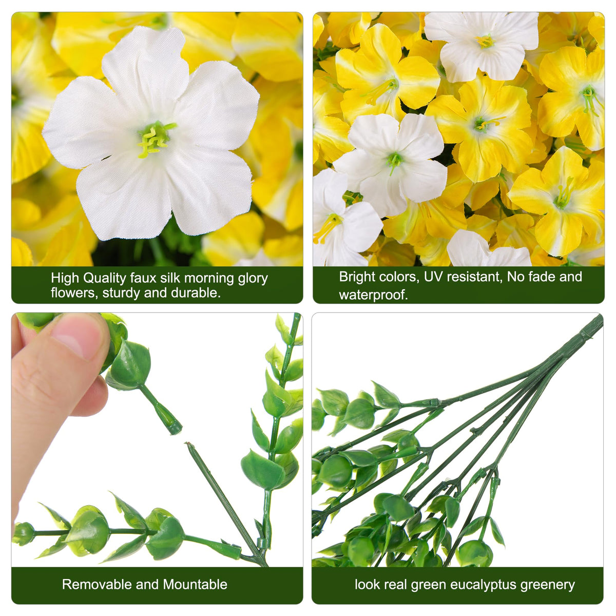 INSPRING durable waterproof outdoor artificial flowers for all-weather use